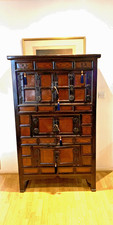 Vintage Korean Elm Bandaji Tansu Cabinet, Wardrobe, Storage, Original Locks