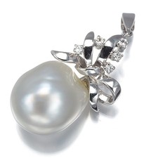 Auth Mikimoto Pendant Baroque