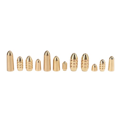 46pcs fishing brass sinkers - brass,