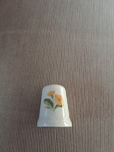 Ceramic thimble used vintage - thimble,