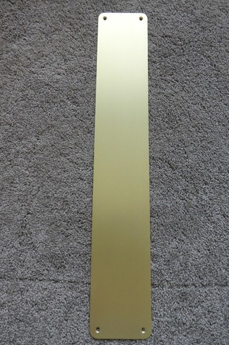 Brass door push kick plate - push, /