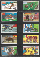 10 x 1962 DICKSON ORDE SPORTS OF COUNTRIES BASEBALL BABE RUTH GOLF HOCKEY CARDS