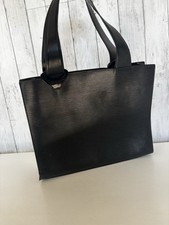 Louis Vuitton LV Leather Tote Bag Black Shoulder Zip Closure Designer Handbag