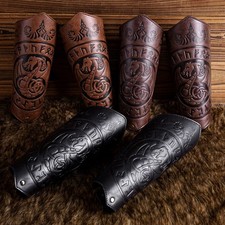 PU Wristband Medieval Bracers Wrist Guard Arm Armor Cuff Cosplay Sleeve Gloves