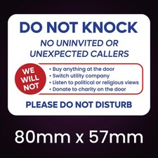 No Cold Callers Sign | No