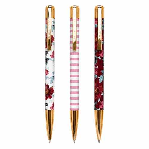 Floral gold accent refillable - gold,