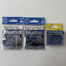 Mustad Wire Bait Clip Reversed Size1 + Hawaiian Snap W/easy Link & Boat Rig Tube