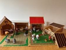 Vintage ELC Classic Wooden Farmyard Playset + Animals from early 2000’s