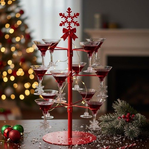 Christmas cocktail tree stand - cocktail,