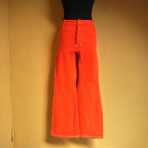 Vintage 70s orange pants - 70s, bell