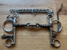 Copper sweet iron double jointed lozenge Pelham 6” lip strap curb chain (3600)