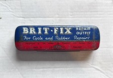 RARE OLD VINTAGE ORIGINAL BRITFIX  REPAIR OUTFIT HUMBER OIL HOC PUNCTURE KIT TIN