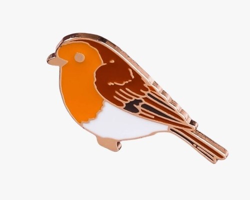 Robin pin badge enamel design - pin,