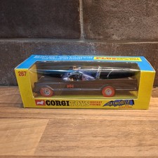 CORGI 267 MATT BLACK BATMOBILE Red Wheels Batman Robin Fully Restored TV Show #1