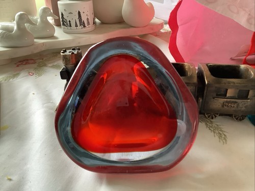 Vintage murano geode red - vintage,