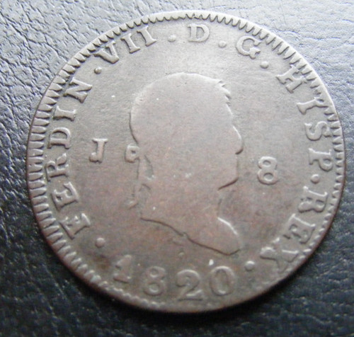 Xw719 spain maravedis 1820 - spain,