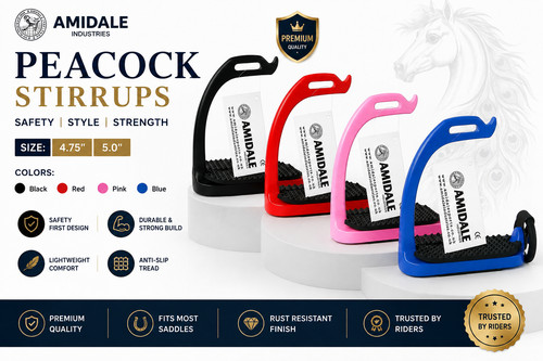 Peacock stirrups horse - stirrups,