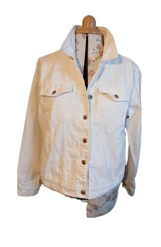 White denim jacket - white,