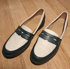 Hotter Dorset , Ladies Slip On Shoes Navy/white Size  UK 9 - EXTRA WIDE FITTING