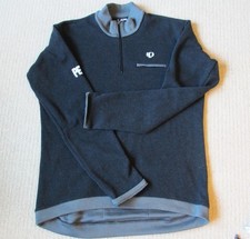 Pearl Izumi Mens Vintage Wool Cycling Jersey XL 1/4 Zip Charcoal