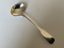 Beautiful Irish Georgian Solid Silver Salt Spoon by 	Joshua Buckton Dublin 1827