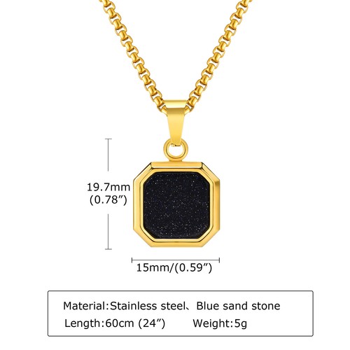 Men stainless steel necklace - stainless,