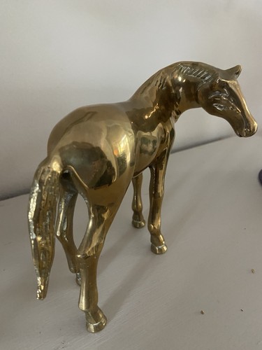 Vintage brass horse figure - vintage,