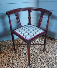 Antique Inlaid Mahogany Corner