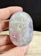 Crystal Unicorn Palm Stone Pink Tourmaline Lepidolite smoky Quartz combination 2