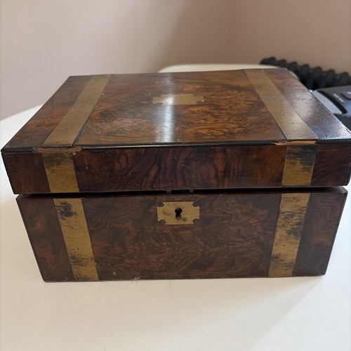 Victorian campaign burr walnut - campaign,