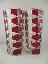 Vintage Luminarc JG Durand Geometric Vases  x 2