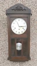1930s Westminster Chime 8 Day  Oak Wall Clock, Good Working Order  Lovely Chimes