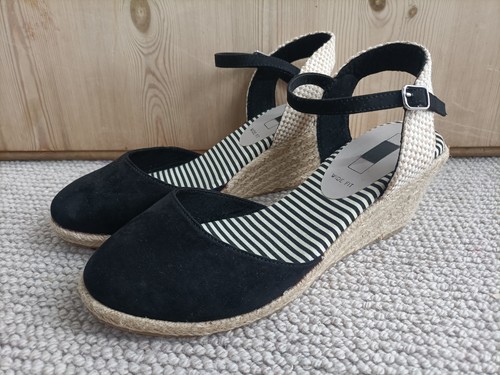 Sling back black suede - m&s,