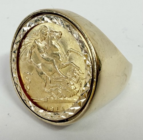 Half sovereign 9ct gold - half,