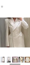 Zara White Blazer Dress XS