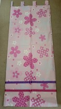 Pair Of Pink / Purple Floral Tab-Top Curtains  160cm Long 135cm Wide from Next