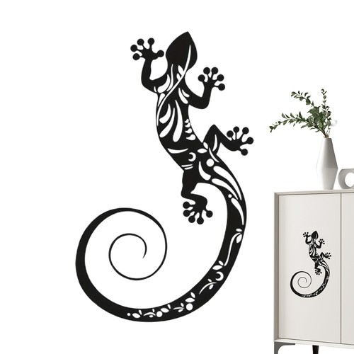 Metal gecko outdoor - metal, decor