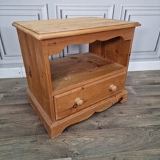 Retro Vintage Solid Pine Wooden Bedside Table Night Stand Cabinet TV Unit Drawer