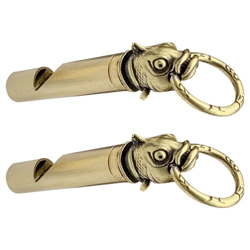 2pcs brass whistle keychain - whistle,