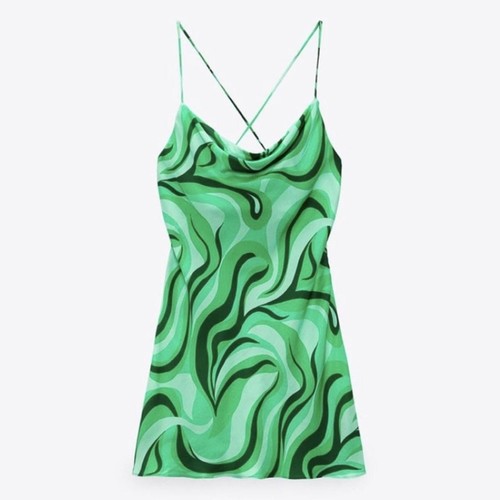 Zara safia green - , satin