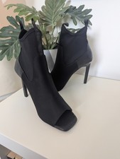River Island Women’s Size 6  Black Sock Style Stiletto Heel Ankle Boots BNWT