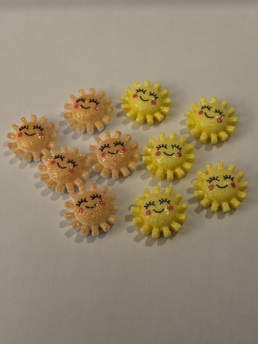 10x sunshine cabochons glitter - 10x,
