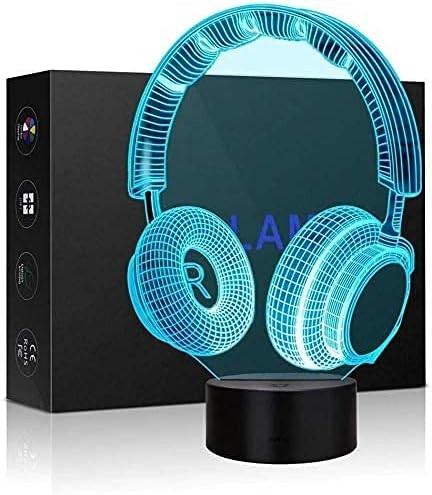 Headphone illusion lamp 3d - 3d,