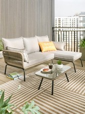 Marbella Corner Chaise & OUTDOOR FURNITURE & LOUNGE & SPACE SAVING DESIGN