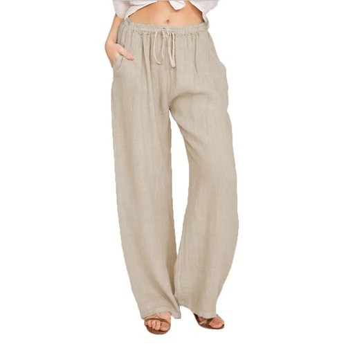 Womens cotton linen wide - womens,