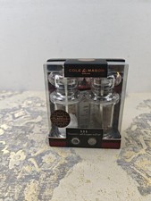 Cole & Mason 505 Clear Salt and Pepper Mills, Adjustable Grind Precision+ Mechan