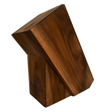 Sabatier Acacia 5 Slot Wooden Kitchen Knife Block Holder without Knives