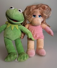 Build A Bear Muppets Miss Piggy & Kermit The Frog Plush soft toys 
