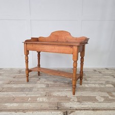 Victorian Pine Washstand | 19th Century Antique Console | Farmhouse Style