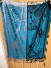 Ama Waterways Womans Scarf Wrap Rectangle Tassled